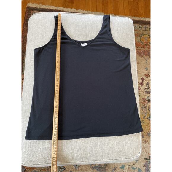 J.JILL Black PERFECT REVERSIBLE TANK TOP 2X Fitted Shirt Tank Black Plus - Picture 9 of 11